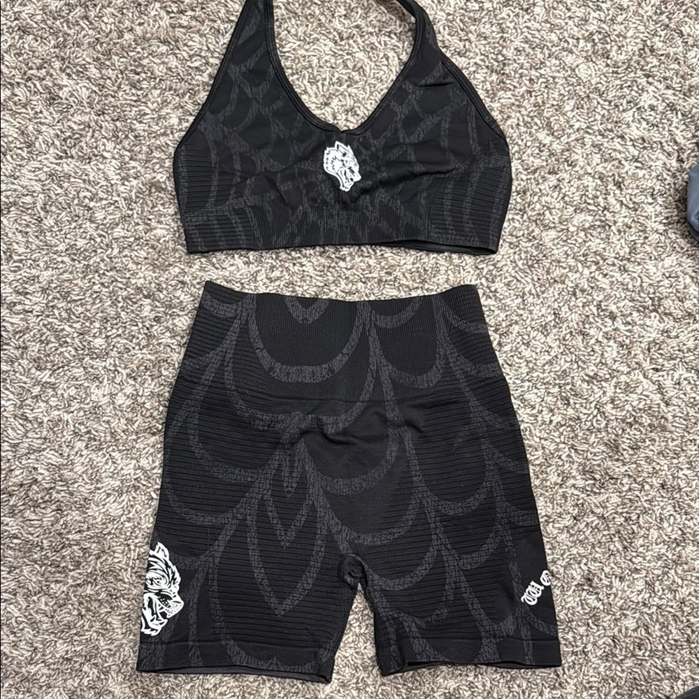 darc sport/ spider-man collab sports bra and shorts workout set size S